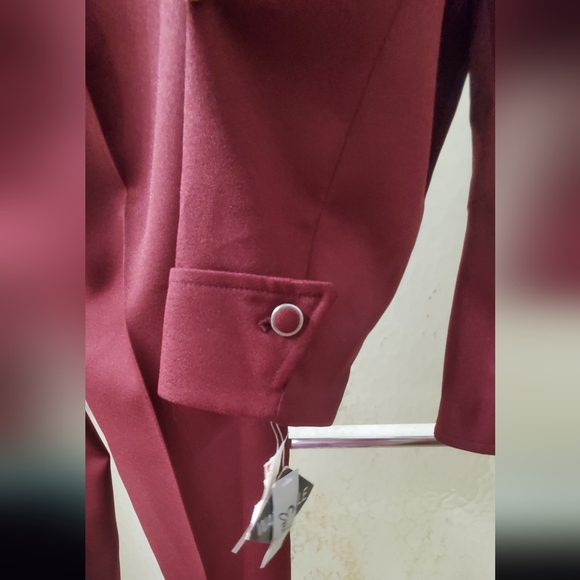 NWT Emily 2 Piece Pant Suit; Sz 14; Wine Color; Lined; $70 - Picture 5 of 16